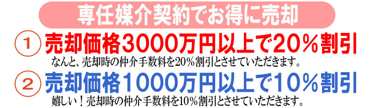 専任媒介契約でお得