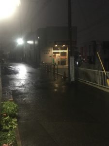 雨の降る、船橋・鎌ケ谷あたり