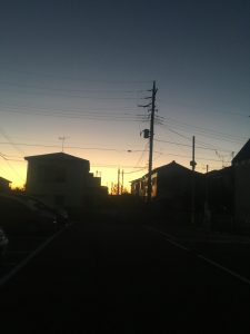 船橋市ではもうすぐ日がのぼります