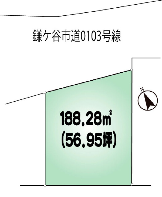 鎌ケ谷市東初富１丁目　建築条件なし売地