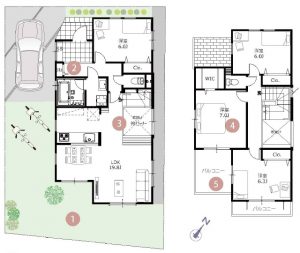 船橋市咲が丘２丁目の新築一戸建住宅間取図