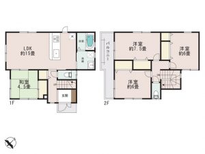 船橋市咲が丘４丁目の新築一戸建間取図