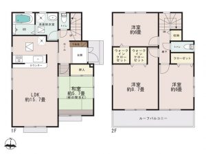 船橋市二和西４丁目の新築一戸建住宅間取図