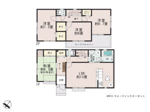 鎌ケ谷市南鎌ケ谷４丁目７号棟新築一戸建住宅間取図