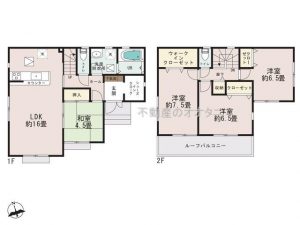 鎌ケ谷市東中沢３丁目の新築一戸建住宅間取図