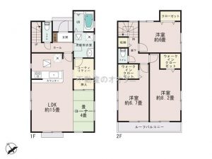 LIGNAGE鎌ケ谷市南鎌ケ谷６期７号棟間取図