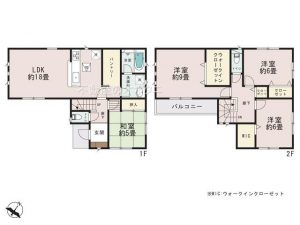 鎌ケ谷市富岡２丁目の新築戸建住宅間取図