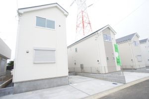 鎌ケ谷市南鎌ケ谷４丁目の新築住宅５号棟外観