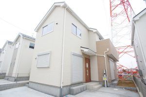 フラット３５Ｓもご利用できます、南鎌ケ谷の新築住宅外観