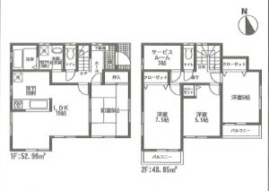 鎌ケ谷市南鎌ケ谷１丁目の新築戸建住宅